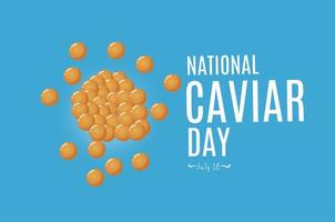 illustration vectorielle de la journée nationale du caviar vecteur