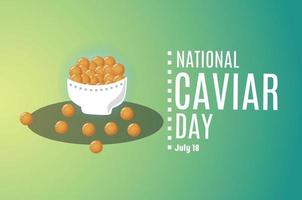 illustration vectorielle de la journée nationale du caviar