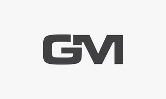 logo de lettre gm isolé sur fond blanc. vecteur