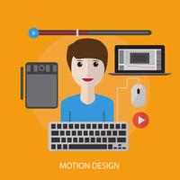 Motion Design Illustration conceptuelle Design vecteur
