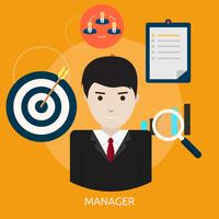 Manager Illustration conceptuelle Design vecteur