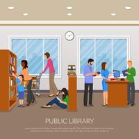 Illustration de la bibliothèque publique vecteur