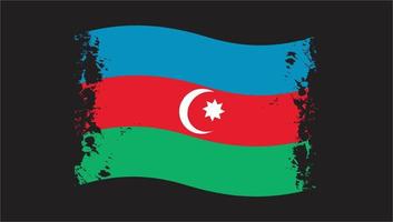 brosse de drapeau ondulé transparent pays azerbaïdjan vecteur