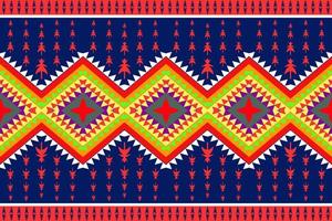 beau motif d'art ethnique géométrique traditionnel. conception pour tapis, papier peint, vêtements, emballage, batik, tissu, illustration vectorielle. figure le style de broderie tribal. vecteur