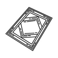icône de tapis. doodle dessinés à la main ou style d'icône de contour vecteur