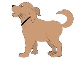 illustration vectorielle de chien de dessin animé mignon. chiot mignon vecteur