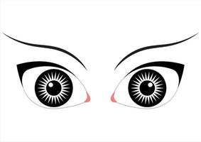 illustration vectorielle des yeux de dessin animé isolé sur fond blanc vecteur