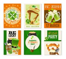 Jeu de bannières fête Saint Patricks Day vecteur