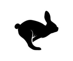 lapin sauteur, silhouette de lapin sautant, silhouette de lapin pour logo vecteur