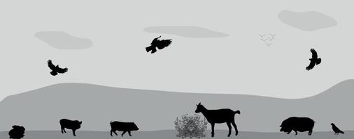 animaux de la ferme. illustration vectorielle. vecteur