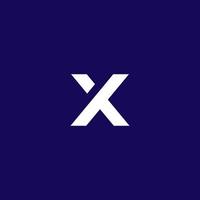 x logo, conceptions de logo x simples et propres isolées sur fond sombre vecteur