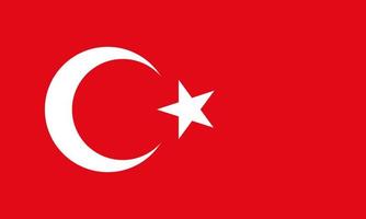 drapeau national de la turquie, drapeau turc en mode couleur de proportion standard rvb. illustration vectorielle vecteur