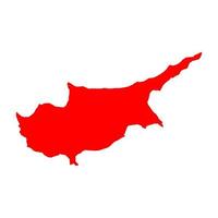 Carte de Chypre sur fond blanc vecteur