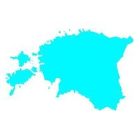 Carte de l'Estonie sur fond blanc vecteur