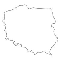 carte de la pologne sur fond blanc vecteur