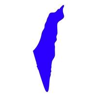 Carte d'Israël sur fond blanc vecteur
