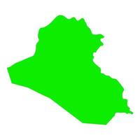 carte de l'irak sur fond blanc vecteur