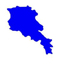 Carte de l'Arménie sur fond blanc vecteur
