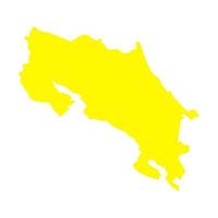 Costa Rica carte sur fond blanc vecteur