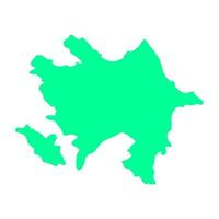 Carte de l'Azerbaïdjan sur fond blanc vecteur