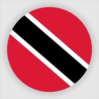 trinité-et-tobago, plat, arrondi, national, drapeau, icône, vecteur