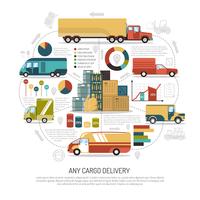 Illustration de camions de livraison vecteur