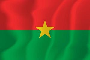 drapeau national du burkina faso ondulant l'illustration de fond