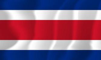 illustration d'arrière-plan de brandir le drapeau national du costa rica vecteur