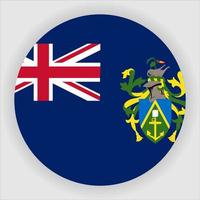 vecteur d'icône de drapeau national arrondi plat des îles pitcairn