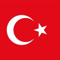 drapeau national carré turquie vecteur