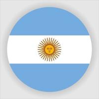 vecteur d'icône de drapeau national arrondi plat argentine