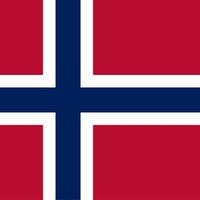 drapeau national carré de la norvège vecteur