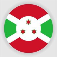 vecteur d'icône de drapeau national arrondi plat burundi