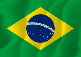 illustration de fond de brandir le drapeau national du brésil vecteur