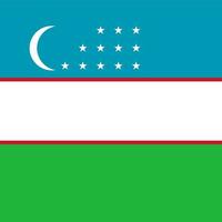 drapeau national carré ouzbekistan vecteur