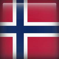 drapeau national carré de la norvège vecteur