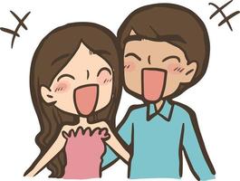 homme et femme couple amour vivre ensemble vecteur de dessin animé clipart kawaii