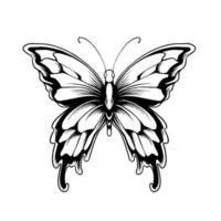 beau papillon illustration silhouette vecteur