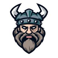 guerrier viking de logo professionnel, mascotte de sport. vecteur
