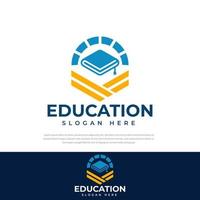 conception de logo éducatif livre scolaire illustration vectorielle de l'université de l'éducation, symbole, icône vecteur