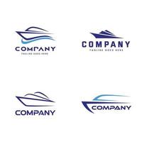 pack de logo de yacht moderne vecteur