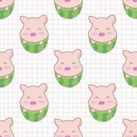 modèle sans couture de cochon mignon créatif pour la texture du tissu, de l'emballage, du textile, du papier peint, des vêtements. fond d'illustration vectorielle. vecteur