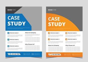 conception de flyer d'étude de cas. conception de modèle de flyer avec étude de cas. couverture de brochure, conception d'affiches, dépliant, conception d'études de cas d'entreprise tendance, conception d'études de cas vectorielles créatives.eps vecteur