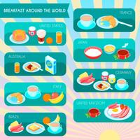 Types de petit déjeuner infographique vecteur