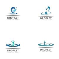 modèle de conception de logo vectoriel simple créatif gouttelette eau
