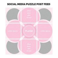 Puzzle design social media post feed vector illustration