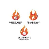 flamme, feu, brûler, logo, vecteur, conception, illustration vecteur