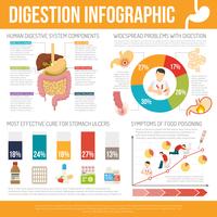 Ensemble d&#39;infographie de digestion