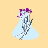 illustration d'icône de vecteur de fleur