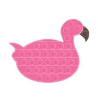 jouet flamant rose pop it fidget. jouets anti-stress roses. illustration pour les arrière-plans, les couvertures, les emballages, les cartes de voeux, les affiches, les autocollants, le textile, le design saisonnier. isolé sur fond blanc. vecteur